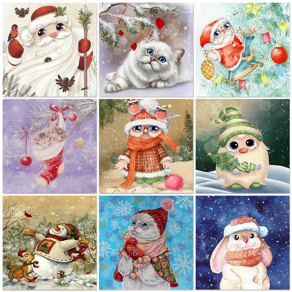 Diy 5D Diamond Painting Cartoon Santa Claus Diamond Embroidery Animal Cat Cross Stitch Kit Snowman Rhinestone Mosaic Home Decor
Diy 5D Diamond Painting Cartoon Santa Claus Diamond Embroidery Animal Cat Cross Stitch Kit Snowman Rhinestone Mosaic Home Decor
