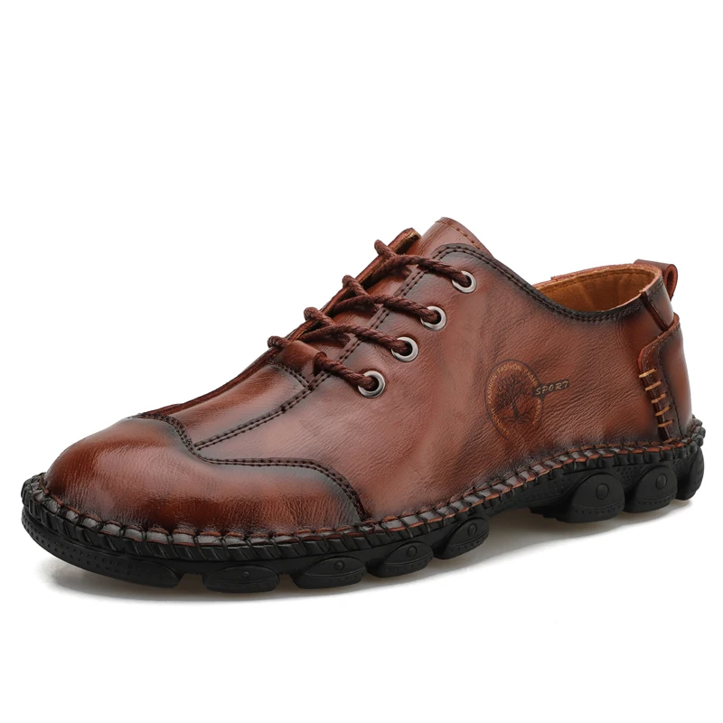 Spring Autumn Men's Shoes Genuine Leather Outdoor Non-slip Casual Shoes Man Flats Lace-Up Breathable Mens Moccasins 39-48
Spring Autumn Men's Shoes Genuine Leather Outdoor Non-slip Casual Shoes Man Flats Lace-Up Breathable Mens Moccasins 39-48