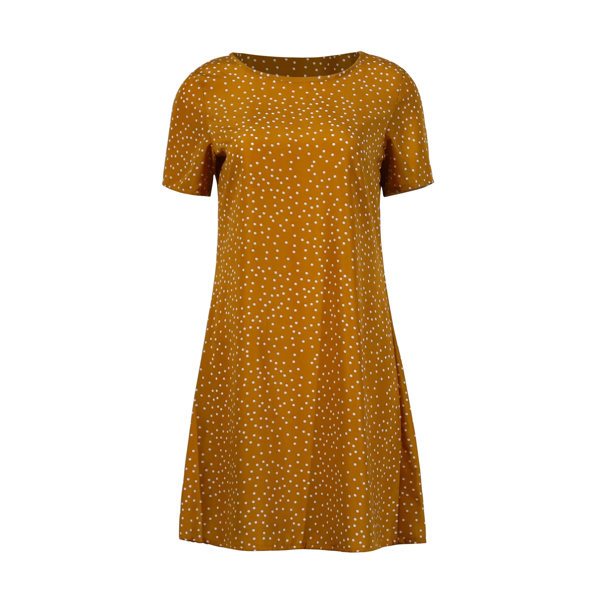 Boho Yellow Polka Dot Women Dress Casual O-Neck Short Sleeve Summer Beach Mini Dresses W9166
Boho Yellow Polka Dot Women Dress Casual O-Neck Short Sleeve Summer Beach Mini Dresses W9166