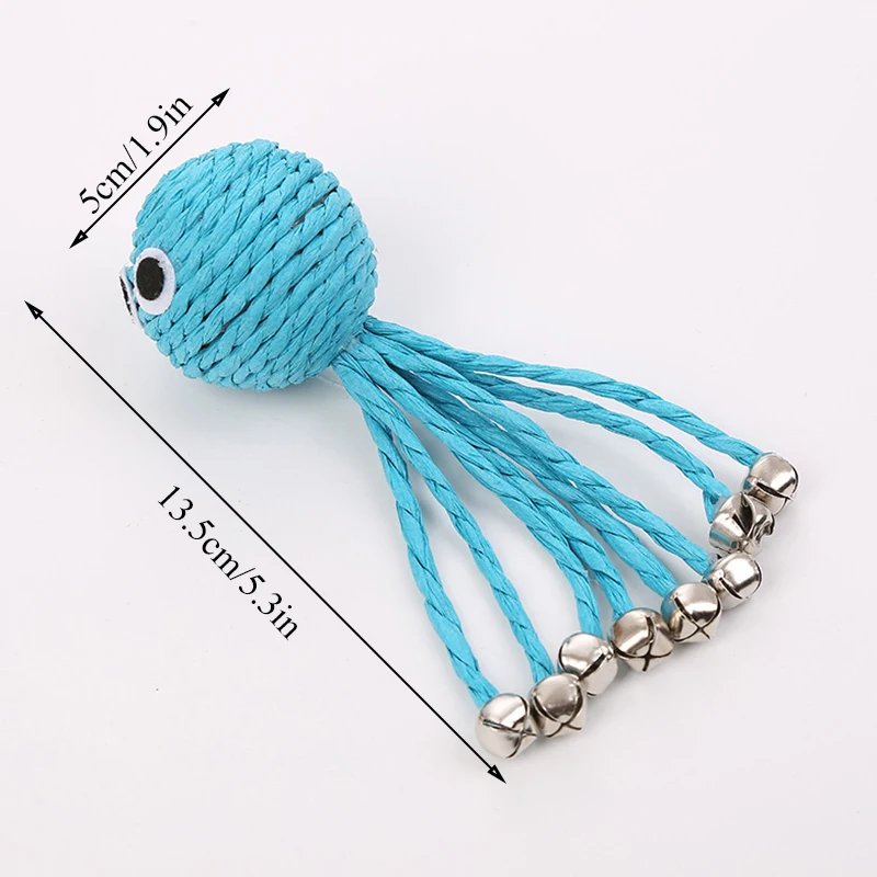 New 1PC Cute Toy With Bell Knitted Toys Creativity Toy Ball Pet Toy Pet's Fun Paper Rope Ball Octopus Shape Paper Rope Fashion
New 1PC Cute Toy With Bell Knitted Toys Creativity Toy Ball Pet Toy Pet's Fun Paper Rope Ball Octopus Shape Paper Rope Fashion