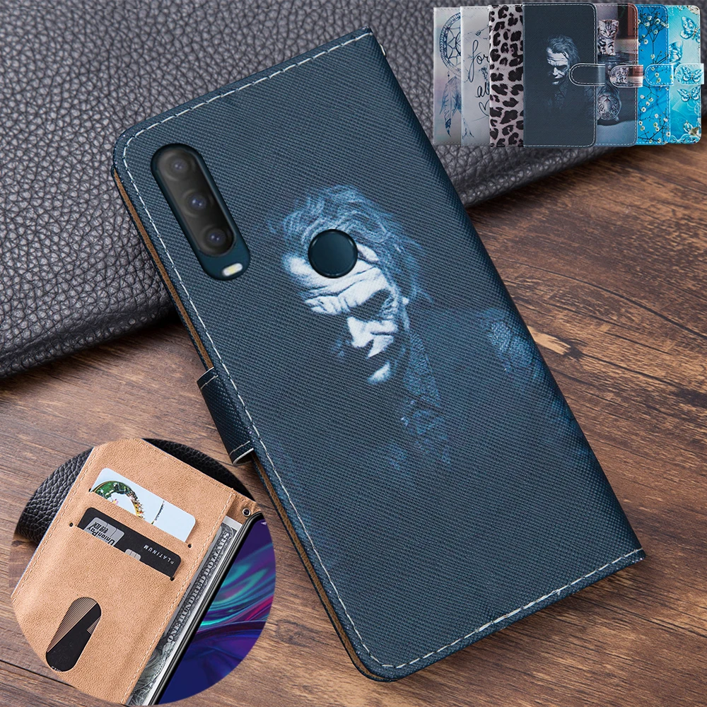 Кожаный чехол книжка с 3d изображением клоуна для Alcatel 1 V 2020 телефона карт 5007A 5007U