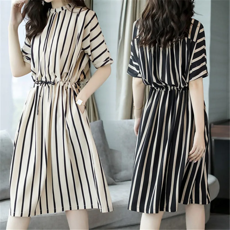 2022 New Elegant Dress Woman Spring Summer Dresses Women's Clothes Korean Long Sleeve Waist Striped Dress 162c
2022 New Elegant Dress Woman Spring Summer Dresses Women's Clothes Korean Long Sleeve Waist Striped Dress 162c