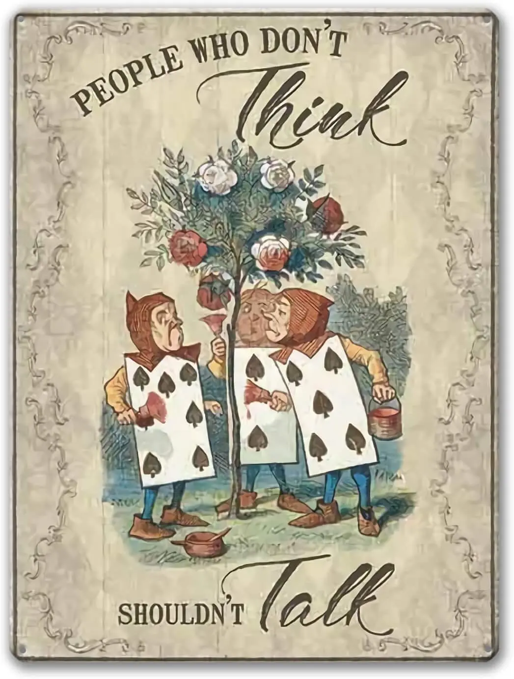 Agedsign Alice in Wonderland Poster, Vintage Metal Tin Sign People who Don't Think Quotes Decor Gifts for Girls Living Room Part
Agedsign Alice in Wonderland Poster, Vintage Metal Tin Sign People who Don't Think Quotes Decor Gifts for Girls Living Room Part