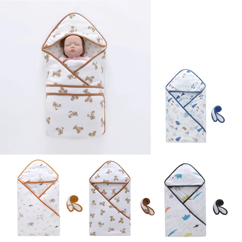 

Baby Receiving Blanket Autumn Envelope Sleeping Bag Newborn Soft Cotton Winter Warm Swaddle Wrap Bath Towel Infant Stroller