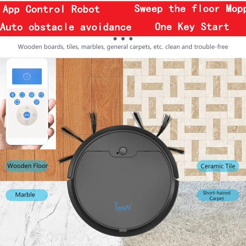 

Smart Vacuum Cleaner Robot App Remote Control Auto Start Multifunctional Wireless Sweeping Mopping Auto Avoidance Robot helper