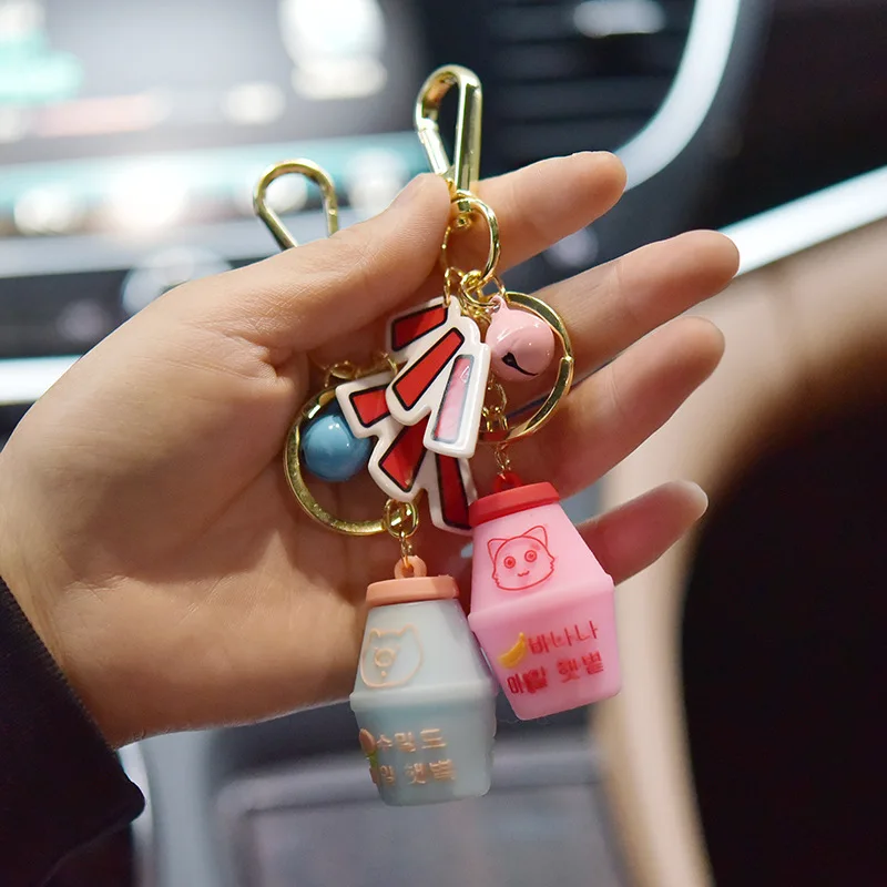 New Cute Cartoon Yogurt Bottle Animal Keyring Trend Girl Women Fashion Car Keychain Bag Charm Pendant Key Chains Gifts
New Cute Cartoon Yogurt Bottle Animal Keyring Trend Girl Women Fashion Car Keychain Bag Charm Pendant Key Chains Gifts