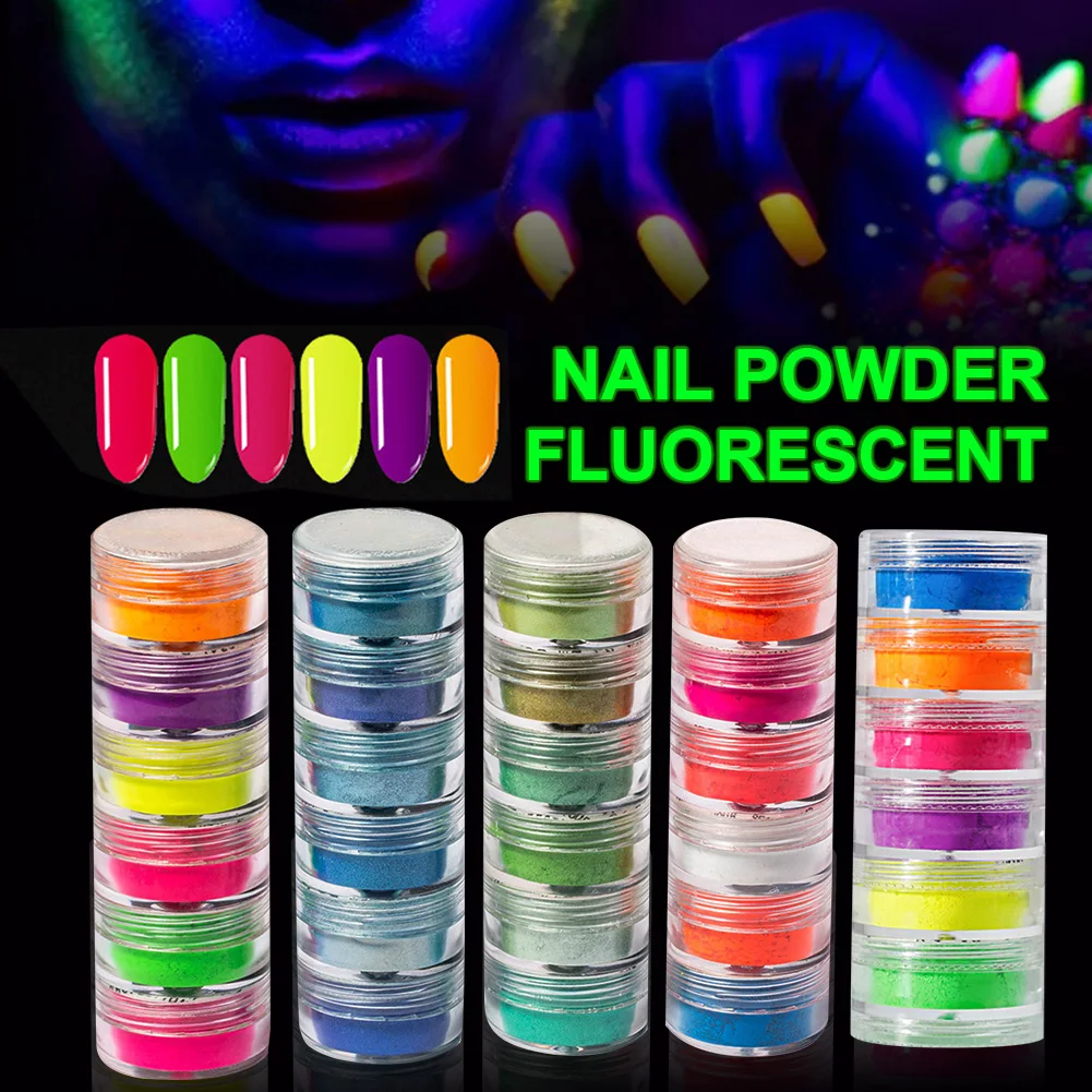 6 Colors Pigment Nail Powder Fluorescent Nail Powder Glitter Iridescent Nail Art Powder Nail Art Decorations Accessories
6 Colors Pigment Nail Powder Fluorescent Nail Powder Glitter Iridescent Nail Art Powder Nail Art Decorations Accessories