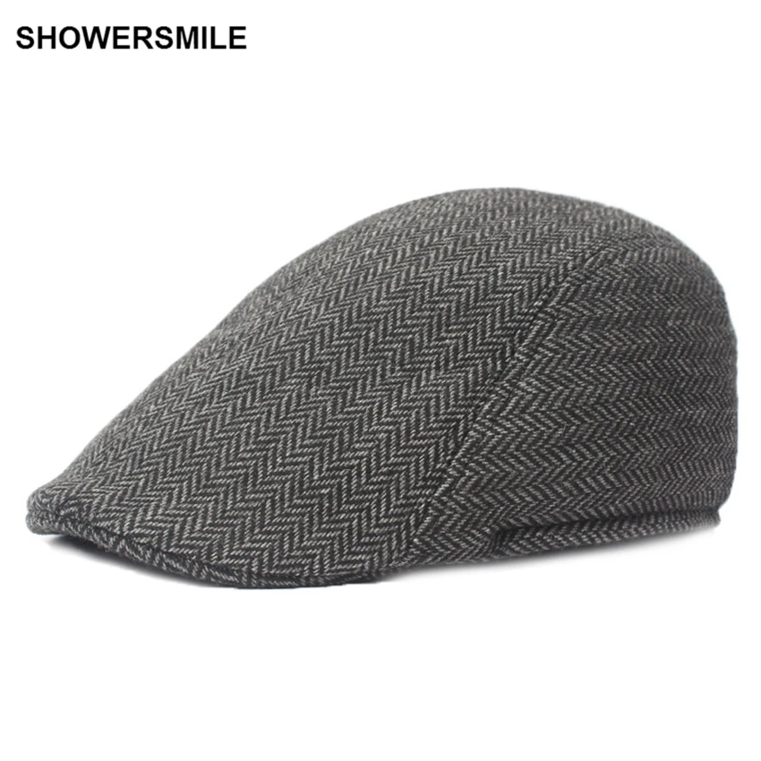 SHOWERSMILE брендовая Кепка с узором в елочку берет для мужчин и женщин Британский