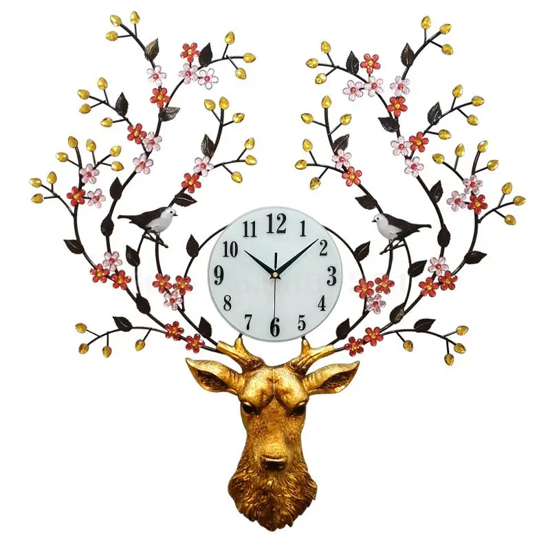 Antler Clock Deer Head Wall Clock for Living Room European Wall Decoration Clock Creative Restaurant Mute Wall Quartz Clock
Antler Clock Deer Head Wall Clock for Living Room European Wall Decoration Clock Creative Restaurant Mute Wall Quartz Clock