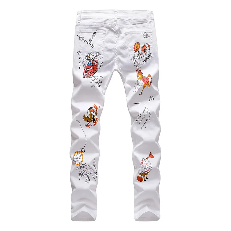KIOVNO Fashion Mens 3D Printed Jeans Pants White Stretch Denim Trousers For Male Size 28-38
KIOVNO Fashion Mens 3D Printed Jeans Pants White Stretch Denim Trousers For Male Size 28-38