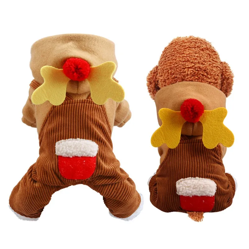 Pet Christmas Plus Velvet Thick Warm Elk Shaped Overalls Jumpsuit Dog Clothes Puppy Outwear Coat Dog Costume
Pet Christmas Plus Velvet Thick Warm Elk Shaped Overalls Jumpsuit Dog Clothes Puppy Outwear Coat Dog Costume