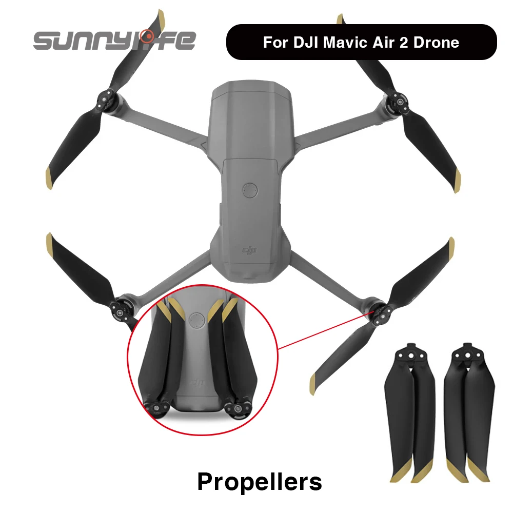 

2PCS/Pack Sunnylife 7238F Propeller For DJI Mavic Air 2 Noise Reduction Quiet Quick Release Blades Props Drone Accessories