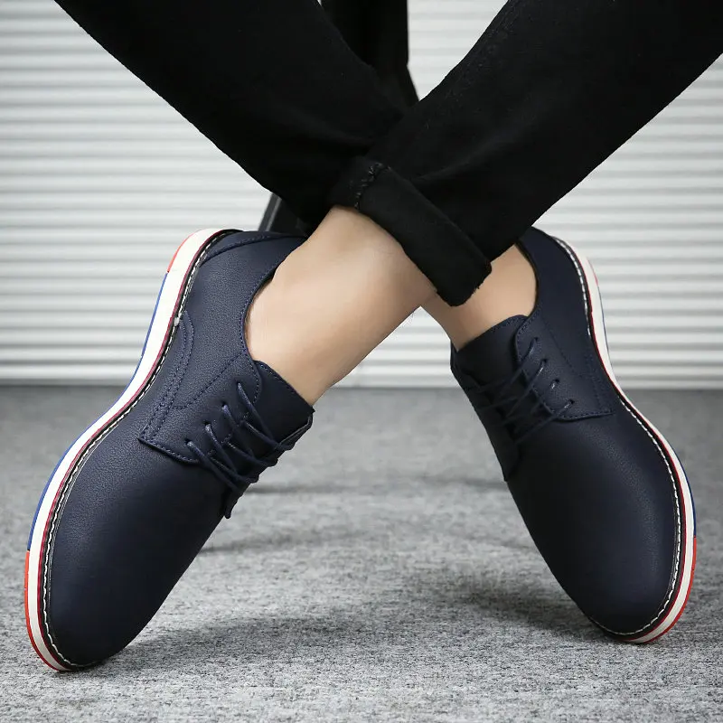 Man Moccasins Sneakers All black Flats Shoes Mens Business Dress leather Casual Fashion Low Lace-up Oxfords Formal Shoes AA-100
Man Moccasins Sneakers All black Flats Shoes Mens Business Dress leather Casual Fashion Low Lace-up Oxfords Formal Shoes AA-100