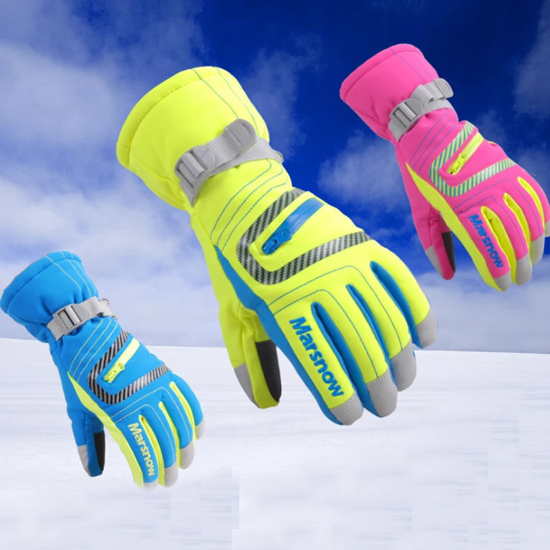 

Мужские перчатки wo для мальчиков и девочек уличные лыжные перчатки ветрозащитные, водонепроницаемые и теплые перчатки для верховой езды дл...