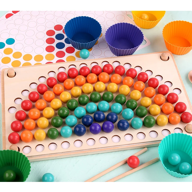 Wooden Toys Rainbow Board Sensory Toys Clip Beads Games Fine Motor Montessori Educational Color Sorting Games Gifts for Children
Wooden Toys Rainbow Board Sensory Toys Clip Beads Games Fine Motor Montessori Educational Color Sorting Games Gifts for Children