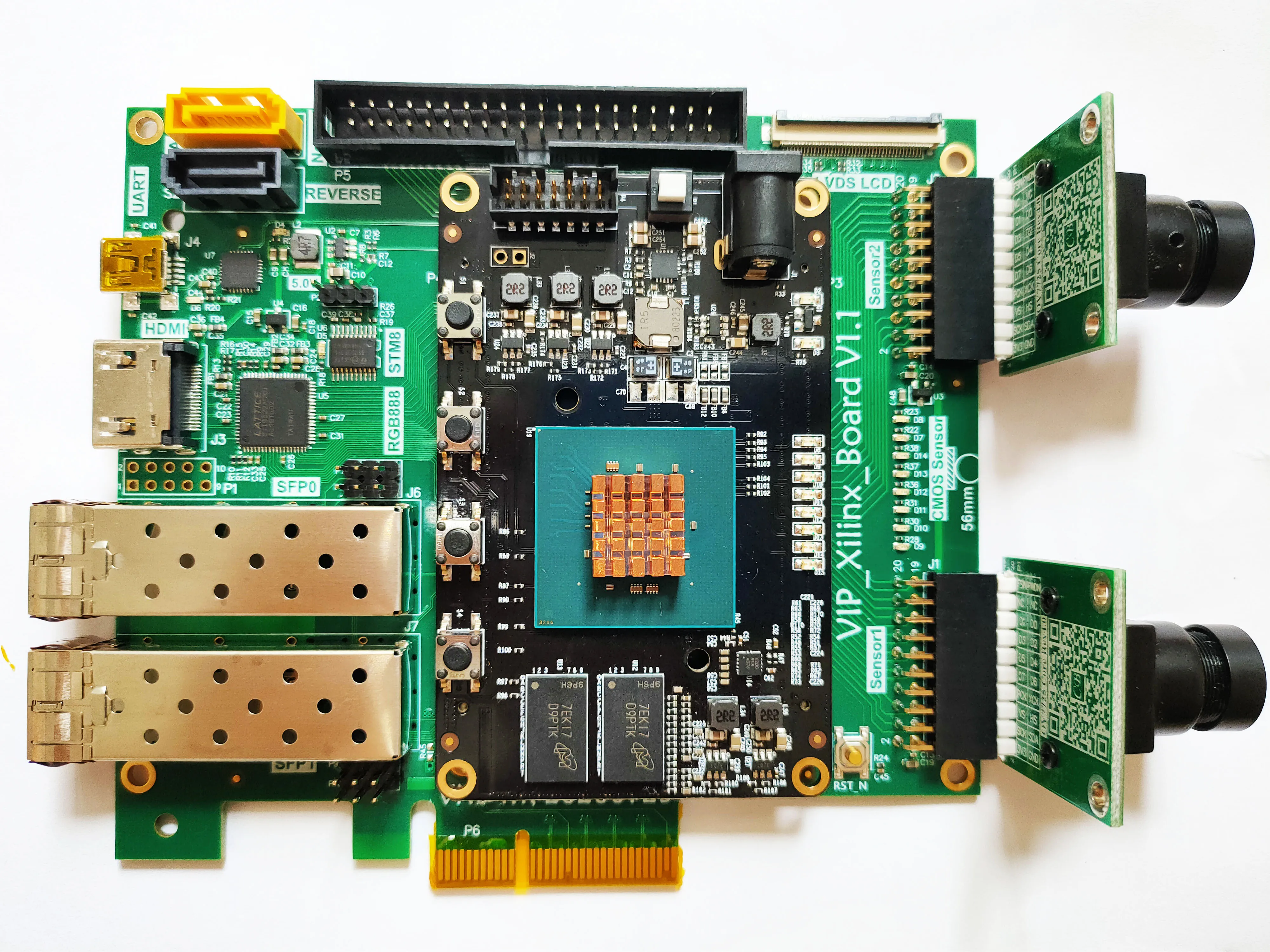 Xilinx 70T VIP_ Board camera image processing development board DDR3, SFP, SATA, HDMI, etc
Xilinx 70T VIP_ Board camera image processing development board DDR3, SFP, SATA, HDMI, etc