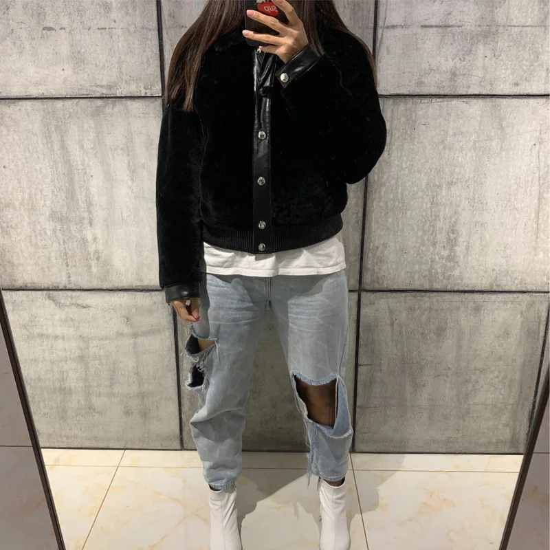 Женская замшевая куртка SHZQ, Женская куртка из натуральной замши
Женская замшевая куртка SHZQ, Женская куртка из натуральной замши