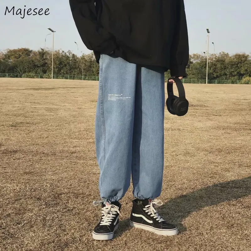 Jeans for Men Loose Joggers Denim Chic All-match Print Simple Fashion Students Streetwear Hip-hop High Quality Vintage Korean BF
Jeans for Men Loose Joggers Denim Chic All-match Print Simple Fashion Students Streetwear Hip-hop High Quality Vintage Korean BF