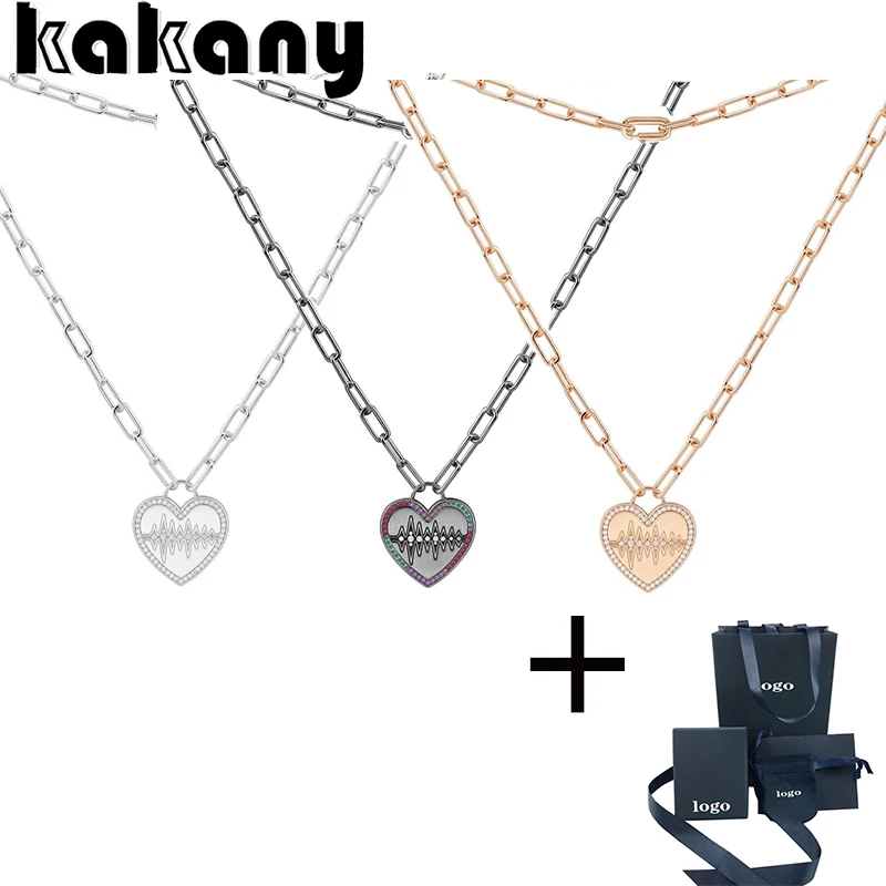 High Quality Fashion Heart Necklace Black Gold And Silver Love Heart Pendant Pendant Micro Zirconia Ladies Luxury Jewelry
High Quality Fashion Heart Necklace Black Gold And Silver Love Heart Pendant Pendant Micro Zirconia Ladies Luxury Jewelry