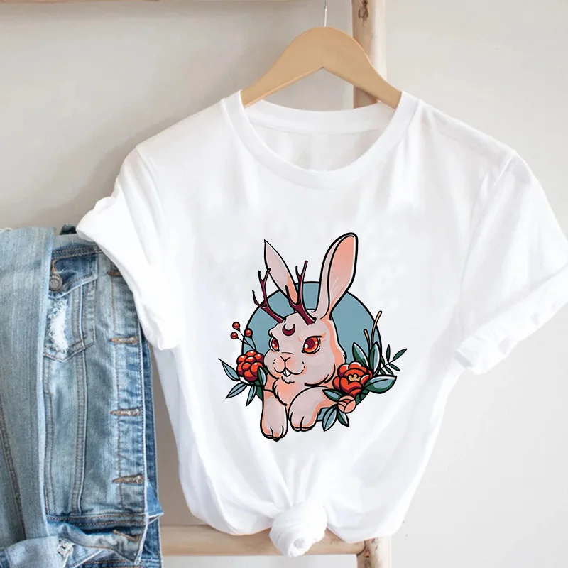 Women Clothing 2021 Kawaii Rabbit Graphic T Shirt Fashion Retro Harajuku Women Top Short Sleeve T-shirt Casaul Oversized T-shirt
Women Clothing 2021 Kawaii Rabbit Graphic T Shirt Fashion Retro Harajuku Women Top Short Sleeve T-shirt Casaul Oversized T-shirt