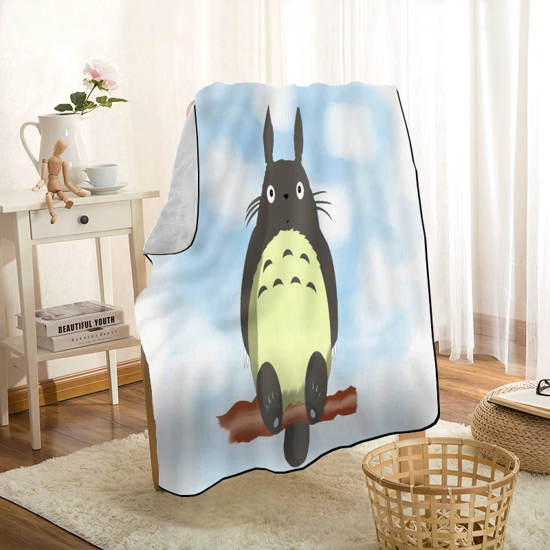 HEARMNY Hayao Miyazaki Totoro аниме ворс одеяло супер мягкое теплое микрофибра ткань для