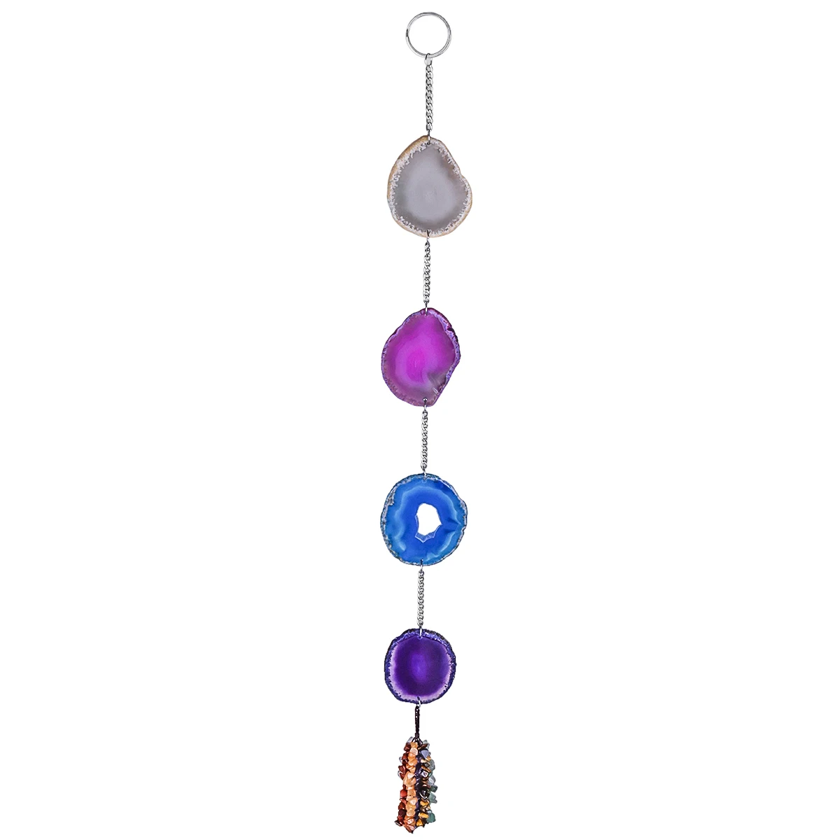 Colorful Agate Slices With 7 Chakra Tumbled Stone Wall Hanging Ornaments Wind Chimes Window Home Decor
Colorful Agate Slices With 7 Chakra Tumbled Stone Wall Hanging Ornaments Wind Chimes Window Home Decor