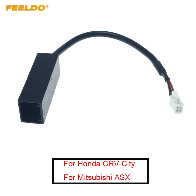 

FEELDO 1PC Car Radio Audio 4Pin Connector to USB Input Wire Adapter For Honda CRV City Mitsubishi ASX USB Cable #AM6366