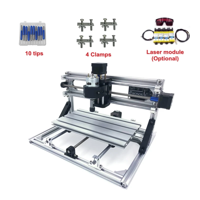 

CNC 1610 with ER11 500mw 2500mw 5500mw Mini Diy Cnc Laser Engraving Machine Pcb Milling Wood Carving Router with GRBL Control