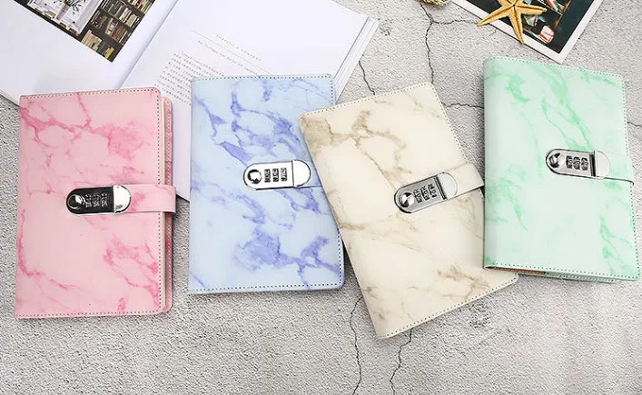 A5 Students Coded Lock Notebook Creative Code Key Lock Thick Handnotes Classic Marbling Writing Notepad Diary Book
A5 Students Coded Lock Notebook Creative Code Key Lock Thick Handnotes Classic Marbling Writing Notepad Diary Book