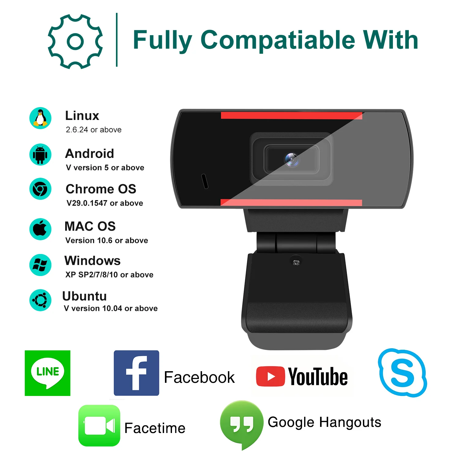Webcam HD 1080P Web Camera with Microphone for PC Laptop Video Calling Conferencing VDX99
Webcam HD 1080P Web Camera with Microphone for PC Laptop Video Calling Conferencing VDX99