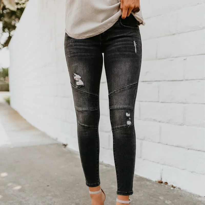 Motorcycle Biker Zip Jeans Women`s Mid High Waist Stretch Denim Skinny Pants Motor Jeans for Women
Motorcycle Biker Zip Jeans Women`s Mid High Waist Stretch Denim Skinny Pants Motor Jeans for Women