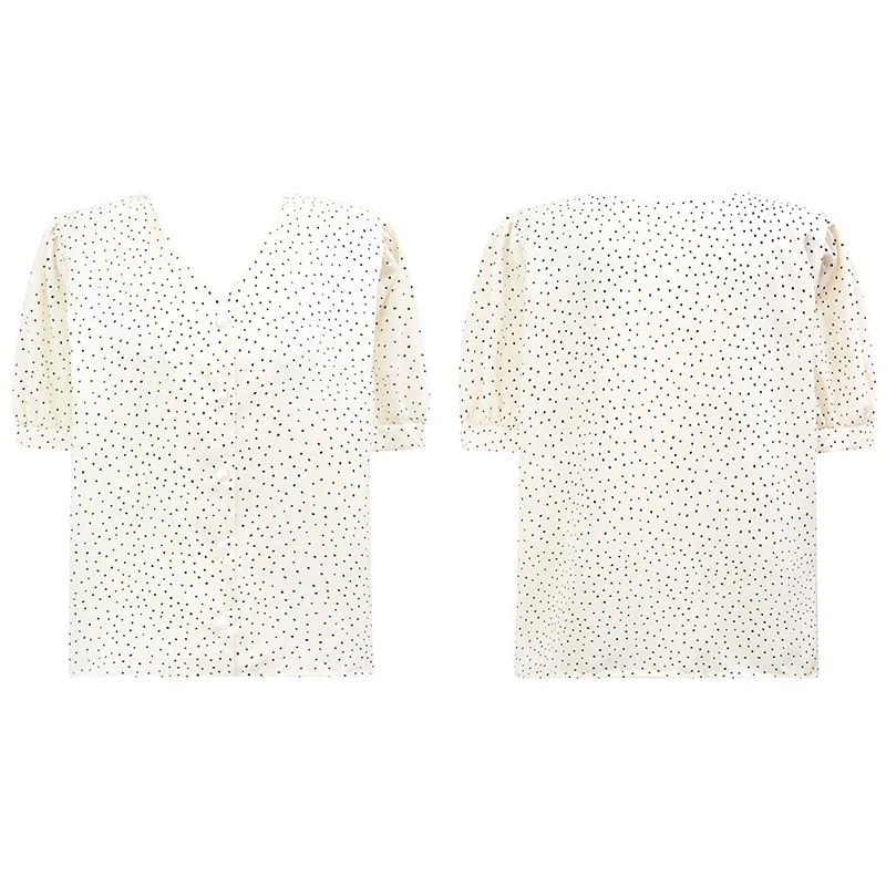 Polka Dot Chiffon Blouse V-Neck Woman Clothes 2021 Summer Tops Short Sleeve Shirt Women Blouses Shirts Chemisier Femme
Polka Dot Chiffon Blouse V-Neck Woman Clothes 2021 Summer Tops Short Sleeve Shirt Women Blouses Shirts Chemisier Femme