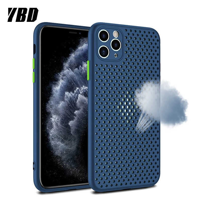 YBD 2020 Новый сотовый телефонный чехол для iPhone 11 Мягкий ТПУ дышащий pro max цветной с