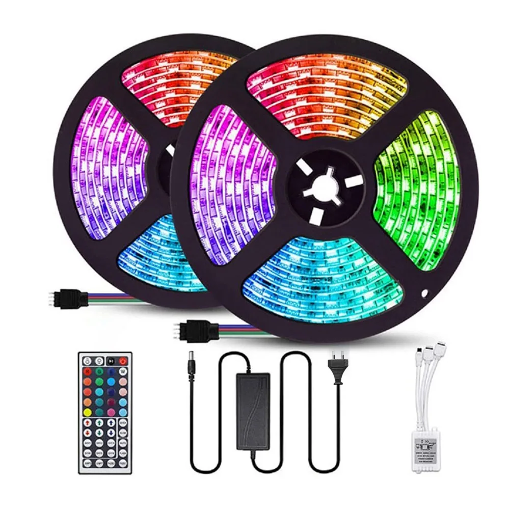 60W 10m LED Strip Light Waterproof Remote Control RGB Flexible Tape Ribbon Lamp for TV Desktop Screen Decorative Backlight
60W 10m LED Strip Light Waterproof Remote Control RGB Flexible Tape Ribbon Lamp for TV Desktop Screen Decorative Backlight