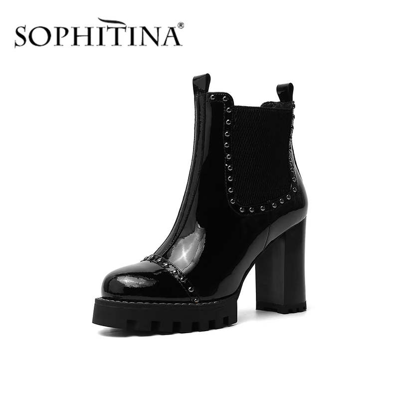 SOPHITIN Metal Decoration Boots Increase Within Large Size 34-42 High Heel High Quality Genuine Leather Shoes Ankle Boots PO364
SOPHITIN Metal Decoration Boots Increase Within Large Size 34-42 High Heel High Quality Genuine Leather Shoes Ankle Boots PO364