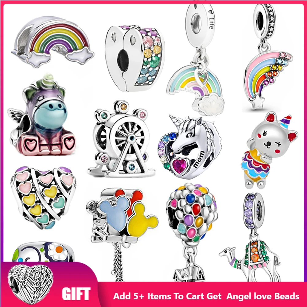925 Sterling Silver New Product Color Rainbow Balloon Charms Beads Fit Original Pandora Charms Bracelets DIY Jewelry For Women
925 Sterling Silver New Product Color Rainbow Balloon Charms Beads Fit Original Pandora Charms Bracelets DIY Jewelry For Women