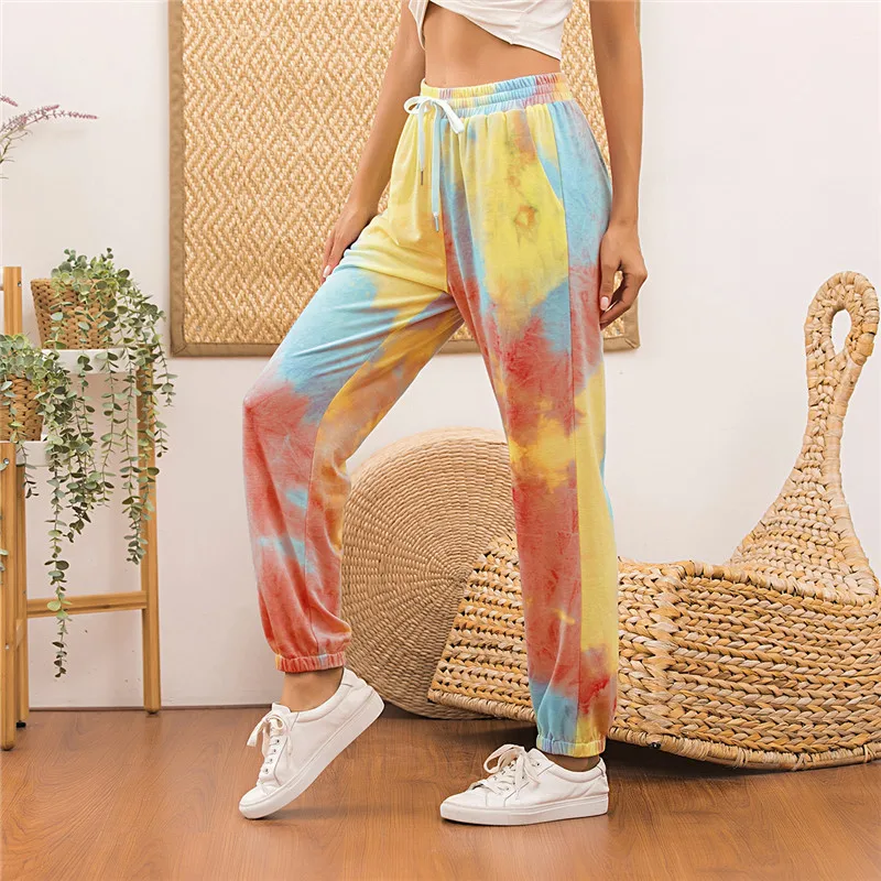 Tie Dye Printed Sweatpants Women Casual Loose Long Trousers Elastic High Waist Pants Capris Joggers Streetwear
Tie Dye Printed Sweatpants Women Casual Loose Long Trousers Elastic High Waist Pants Capris Joggers Streetwear