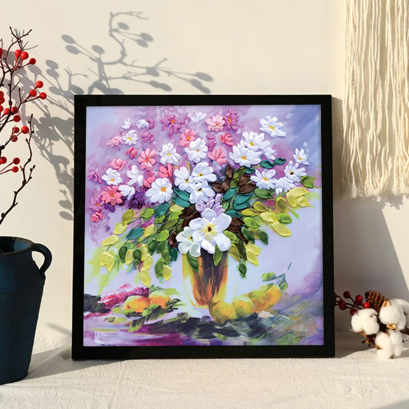 Ribbon Embroidery,DIY Painting Flowers ,Color Printed Canvas,Handmade,Needlework,Cross Stitch Kit, Ribbon Craft,Bedroom Decor
Ribbon Embroidery,DIY Painting Flowers ,Color Printed Canvas,Handmade,Needlework,Cross Stitch Kit, Ribbon Craft,Bedroom Decor