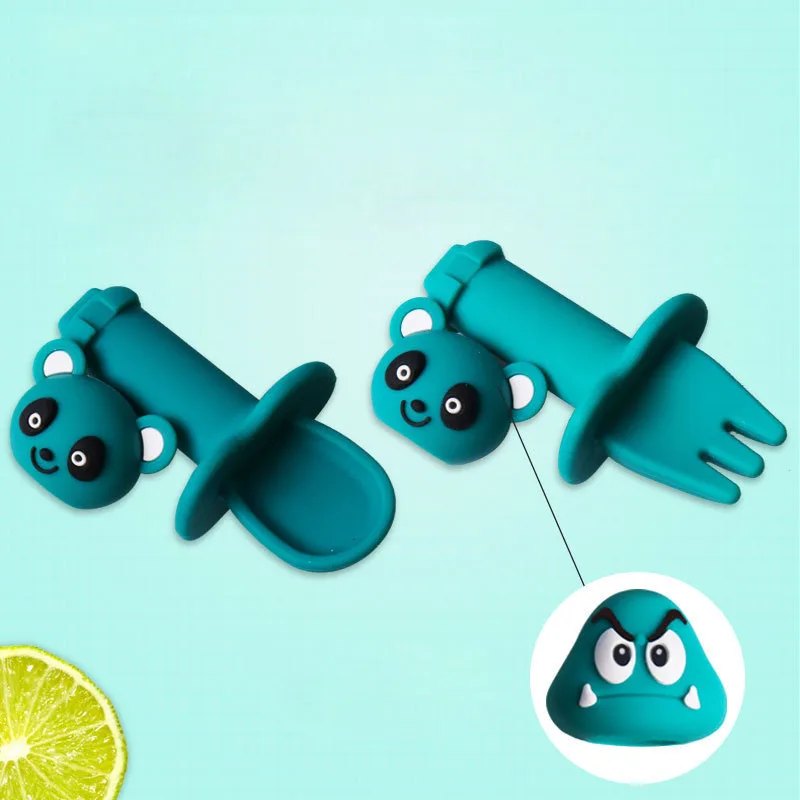Cartoon Animal Silicone Spoon Fork Set Safe Infant Feeding Soft Heat-Resistant Detachable Baby Utensil Children Tableware
Cartoon Animal Silicone Spoon Fork Set Safe Infant Feeding Soft Heat-Resistant Detachable Baby Utensil Children Tableware