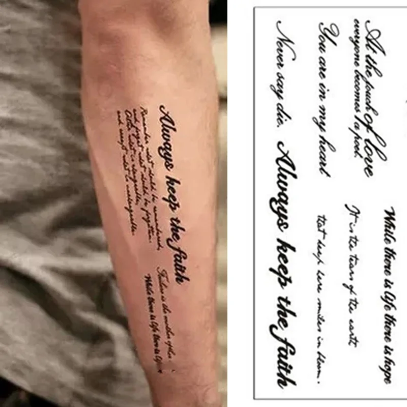 High Quality Removable Temporary Tattoo English Word Body Art Tattoos Sticker Waterproof
High Quality Removable Temporary Tattoo English Word Body Art Tattoos Sticker Waterproof