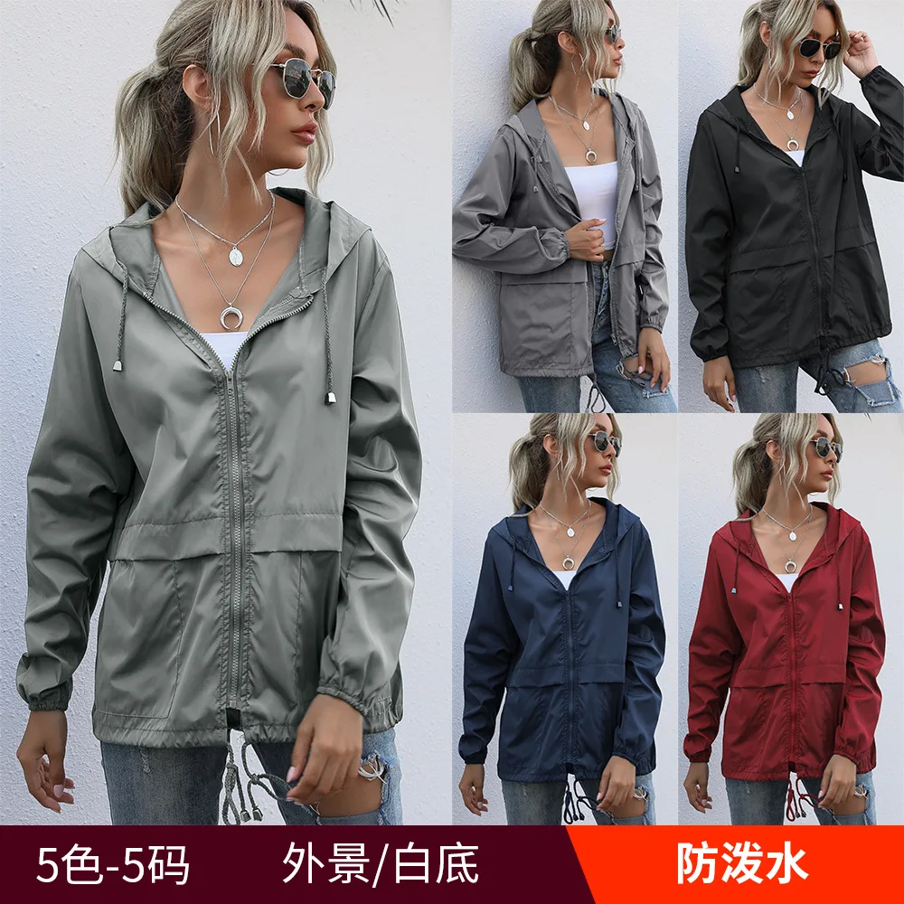 Women's Zipper Hoodie Women's Raincoat Lightweight Thin Outdoor Hiking Raincoat Trench Harajuku Women Coat
Women's Zipper Hoodie Women's Raincoat Lightweight Thin Outdoor Hiking Raincoat Trench Harajuku Women Coat