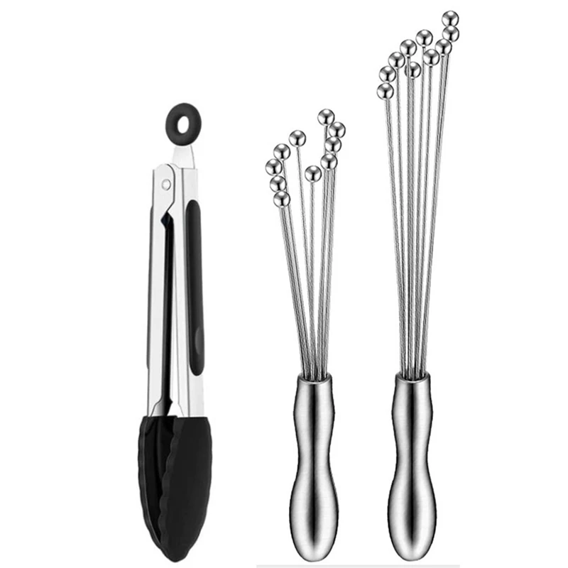Stainless Steel Ball Whisks,Wire Egg Whisk Set with Food Clip for Cooking,Blender,Stirring,Whisking,Beating Sauces,Etc
Stainless Steel Ball Whisks,Wire Egg Whisk Set with Food Clip for Cooking,Blender,Stirring,Whisking,Beating Sauces,Etc