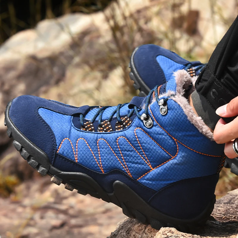 Men Winter Boots Warm Men Shoes Outdoor Waterproof Shoes Hiking Shoes For Men Winter Shoes Ankle Botas Hombre Men Plush Sneakers 
Men Winter Boots Warm Men Shoes Outdoor Waterproof Shoes Hiking Shoes For Men Winter Shoes Ankle Botas Hombre Men Plush Sneakers