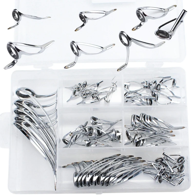 65 Pcs Double Foot Sea Pole Coil Loop Ceramic Sea Rod Wire Durable Loop Fishing Gear Guide Ring Accessories
65 Pcs Double Foot Sea Pole Coil Loop Ceramic Sea Rod Wire Durable Loop Fishing Gear Guide Ring Accessories