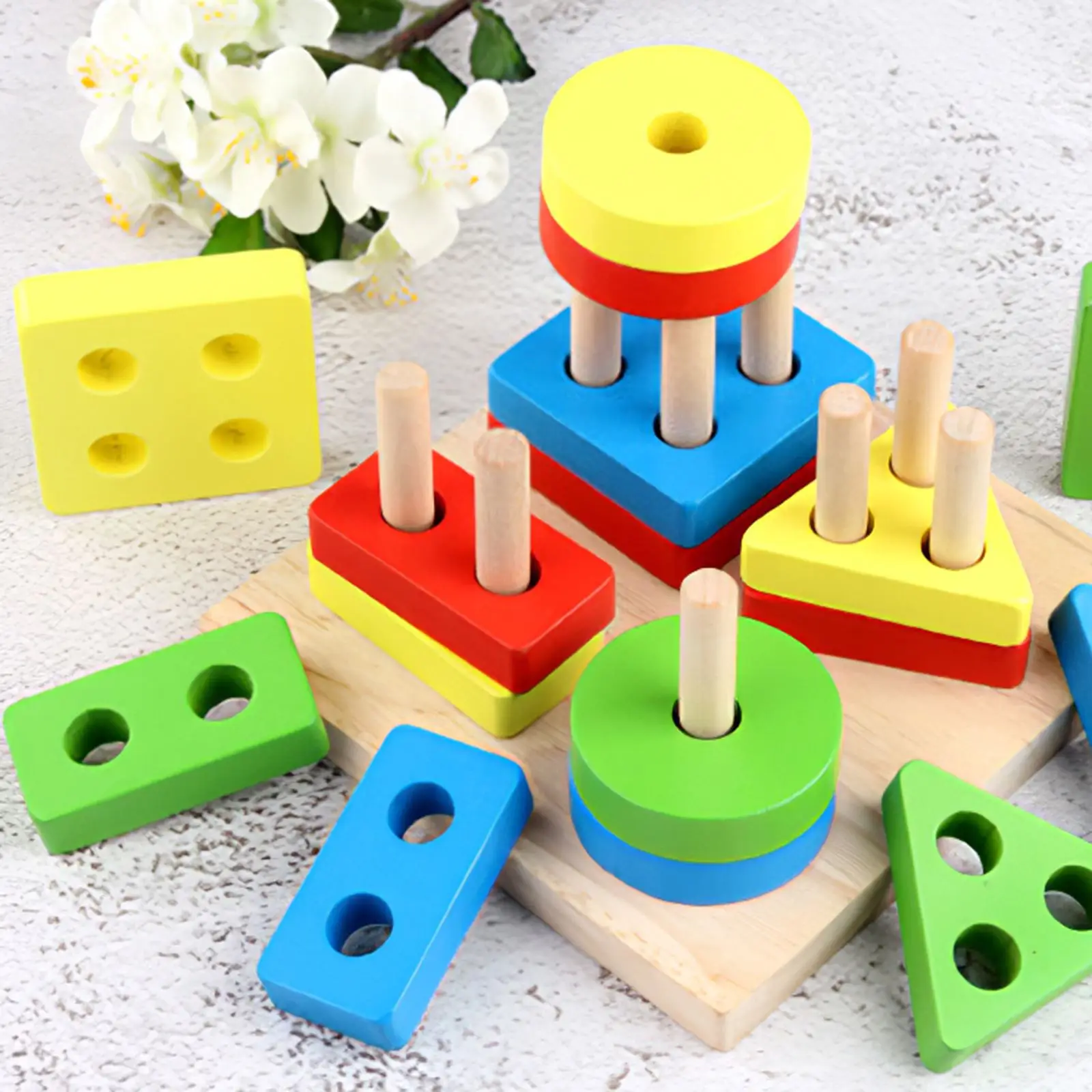 DIY Wooden Building Blocks Montessori Geometric Shape Pairing Board Model Set Early Educational Toys For Children Kids 
DIY Wooden Building Blocks Montessori Geometric Shape Pairing Board Model Set Early Educational Toys For Children Kids
