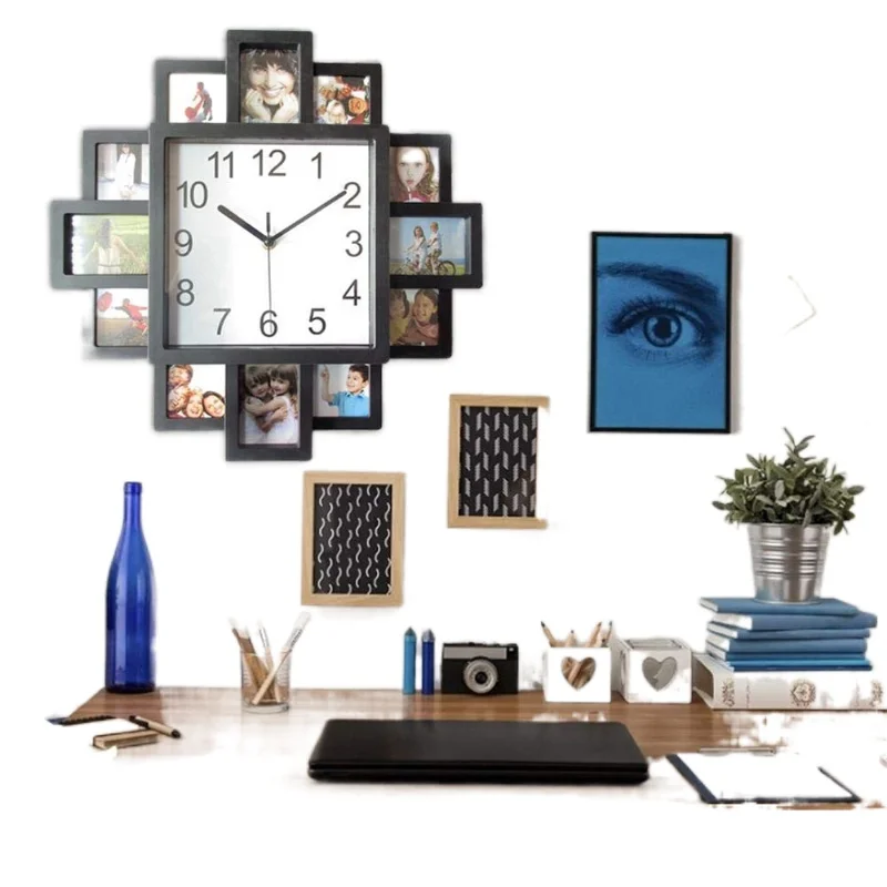 16 Inch Photos Wall Clock Photo Frame Clock For Photographs Multi Aperture Collage Picture Display With 12 Pictures Available
16 Inch Photos Wall Clock Photo Frame Clock For Photographs Multi Aperture Collage Picture Display With 12 Pictures Available