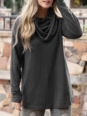 Autumn and winter women's all match new pile collar casual solid color long sleeve T-shirt top women's clothing
Autumn and winter women's all match new pile collar casual solid color long sleeve T-shirt top women's clothing