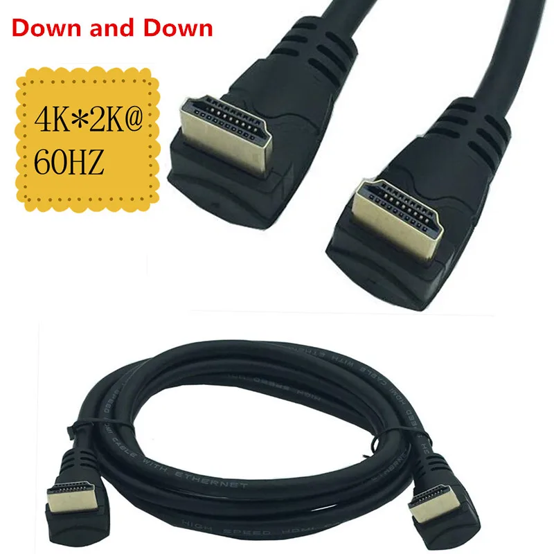 Локтевой кабель HDTV 4K * 2K @ 60HZ HDMI-совместимый с мужским вниз или вверх под углом до HD V2.0 мужской вверх и вниз Угловой кабель 30 см 60 см 1,8 м 1 фут 2 ф...
Локтевой кабель HDTV 4K * 2K @ 60HZ HDMI-совместимый с мужским вниз или вверх под углом до HD V2.0 мужской вверх и вниз Угловой кабель 30 см 60 см 1,8 м 1 фут 2 ф...