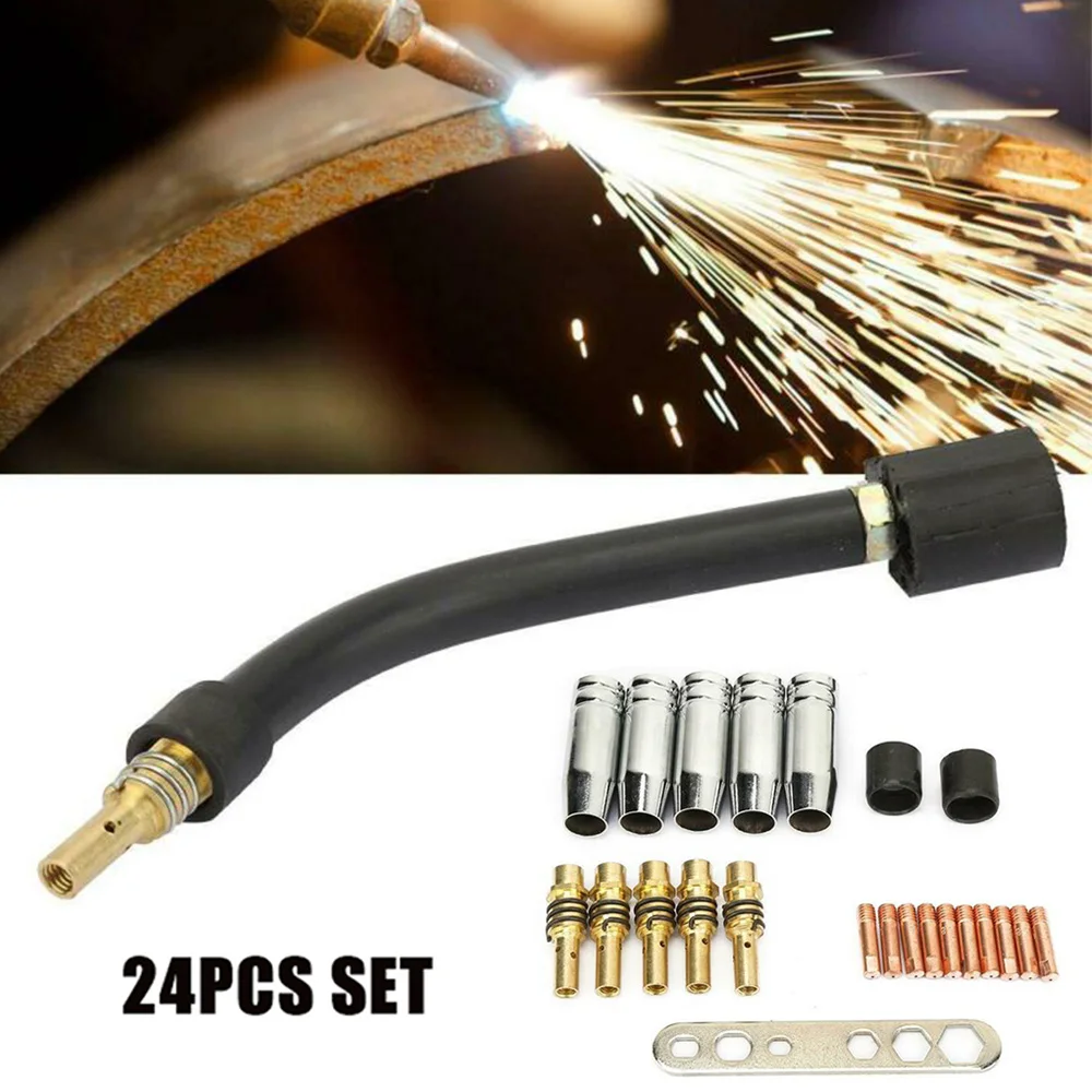 24pcs 15AK MIG/MAG Welding Torch Contact Tips Holder Gas Nozzle Swan Neck Parts For Good Thermal Conductivity
24pcs 15AK MIG/MAG Welding Torch Contact Tips Holder Gas Nozzle Swan Neck Parts For Good Thermal Conductivity