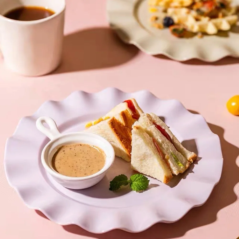 Dish Plate Western Steak Tableware Dinner Plate Utensilios De Cocina Ceramic Pasta Flat Household Creative Ins Wind Wavy Disc
Dish Plate Western Steak Tableware Dinner Plate Utensilios De Cocina Ceramic Pasta Flat Household Creative Ins Wind Wavy Disc